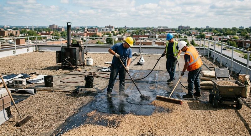 Gravel Roof Repair detail